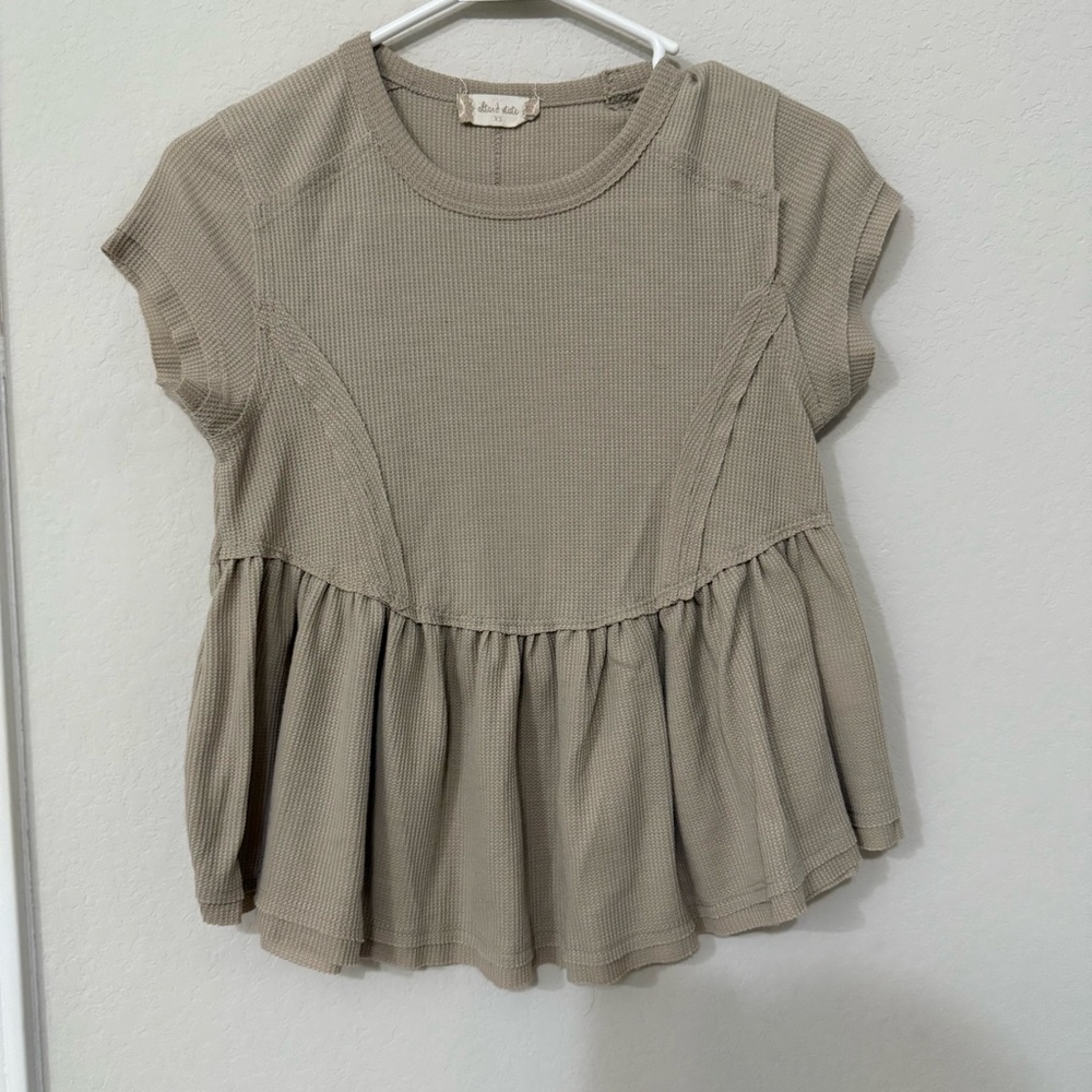 Altar'd State Waffle Babydoll Top